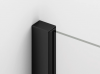 Ronal cianka boczna 90x200 cm, szkło przezroczyste, profile BLACK LINE czarny mat SOLT209000607